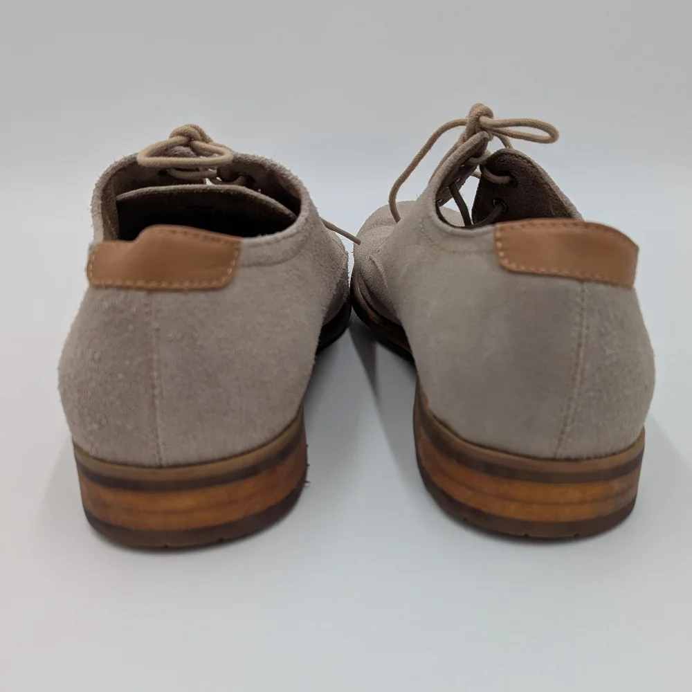 Steve Madden Elvess Tan Suede Oxford Dress Shoes Mens Lace Up Business Casual 12